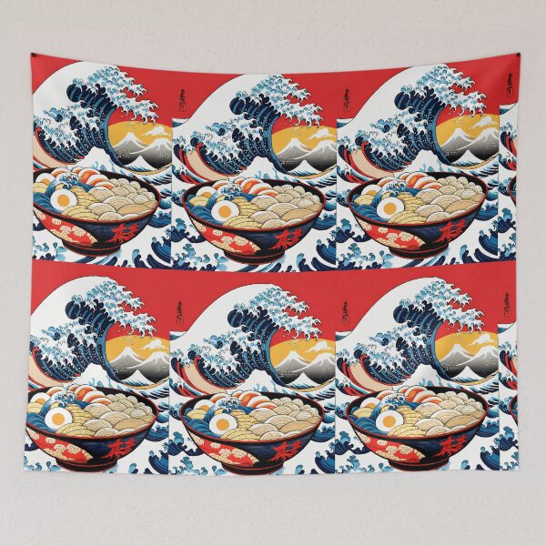 Item preview, Tokyo Japanese Art Merging Ocean Waves Delicious Ramen designed and sold by ART ATTACK ZONE.