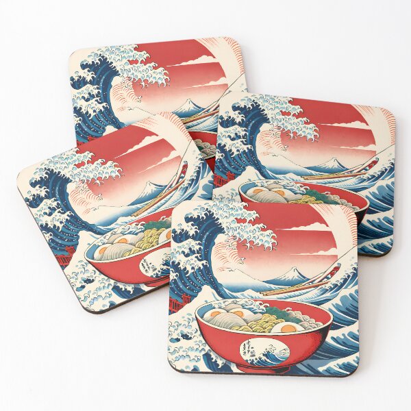 Item preview, Asia Japanese Art Merging Ocean Waves Delicious Ramen designed and sold by ART ATTACK ZONE.