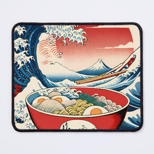 Item preview, Asia Japanese Art Merging Ocean Waves Delicious Ramen designed and sold by ART ATTACK ZONE.