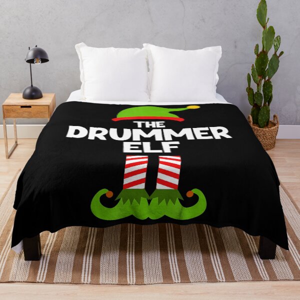Item preview, Funny The Drummer Elf Christmas Family 	 Drums Drumming designed and sold by BeverlyBrenda.