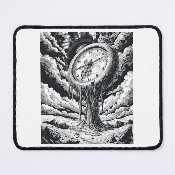Item preview, Melting Time Tree Surreal Black & White Fantasy Art designed and sold by Totally Mood .