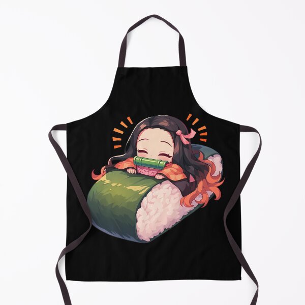 Item preview, Cheerful Nezuko Kamado Demon Slayer Chibi Sushi Anime Girl designed and sold by CarlosBender.