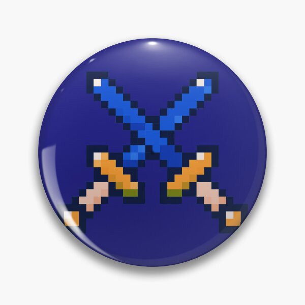Item preview, 8-Bit Gamer Productivity Sword - Blue Gold Handle Edition designed and sold by LevelUpPress.