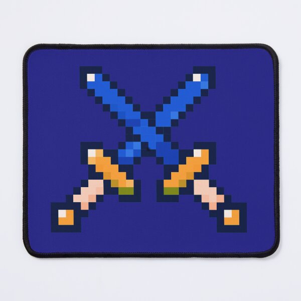 Item preview, 8-Bit Gamer Productivity Sword - Blue Gold Handle Edition designed and sold by LevelUpPress.