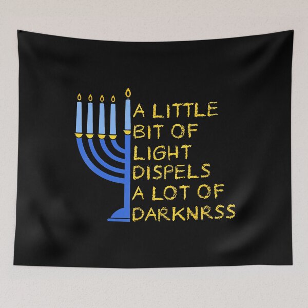 Item preview, Hanukkah Lights A Little Bit Light Dispels Lot Of Darkness designed and sold by RuthSheila.