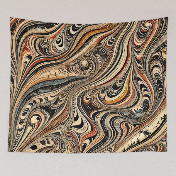 Item preview, Vintage Marbled Paper Pattern Retro Abstract Design designed and sold by PinUpPizzazz.