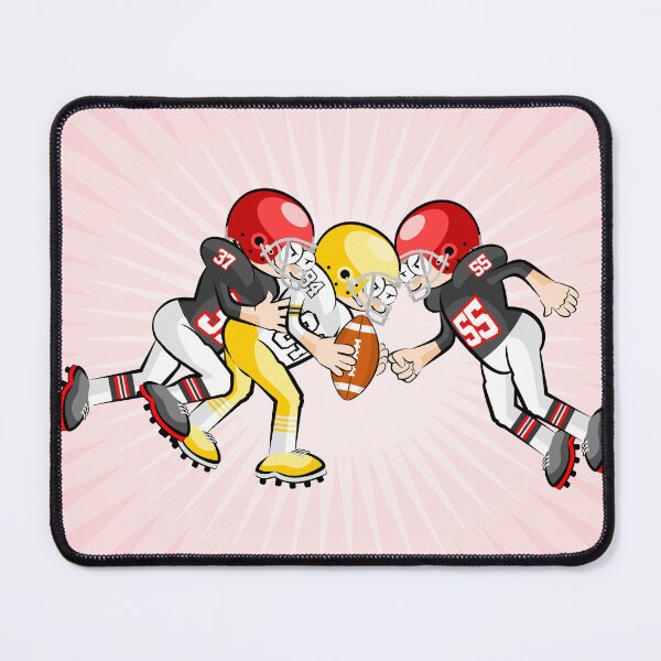 Item preview, Three American football players in action designed and sold by DibuHumor.