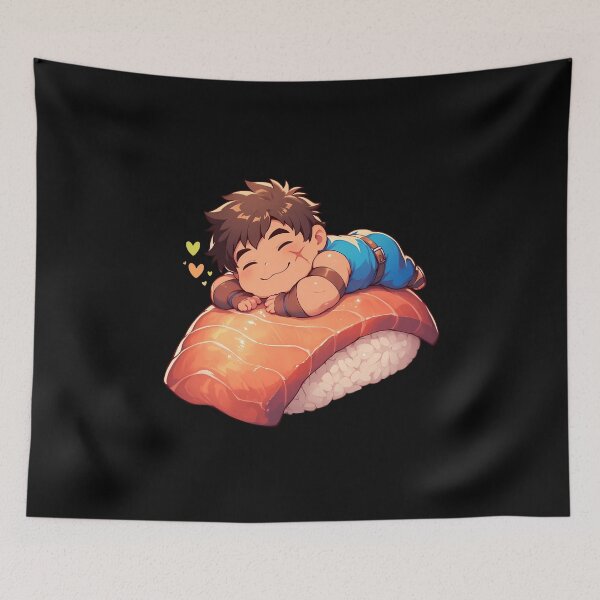Item preview, Baki Hanma Baki The Grappler Chibi Sushi Kawaii Anime Boy designed and sold by CarlosBender.