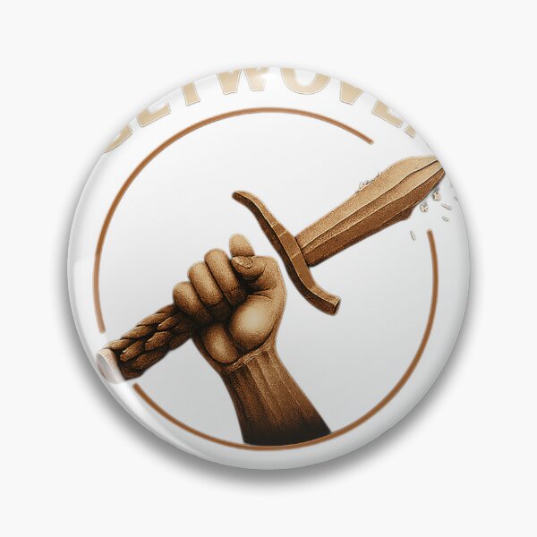 Item preview, Bronze hand holding sword logo with Isaiah scripture. designed and sold by GetWoven.