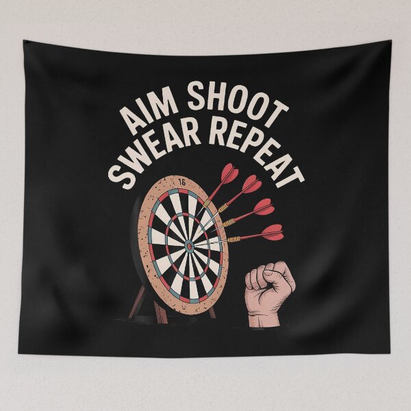 Item preview, Aim Shoot Swear Repeat Darts Funny Player Bar Game Humor designed and sold by BrandyMegan.