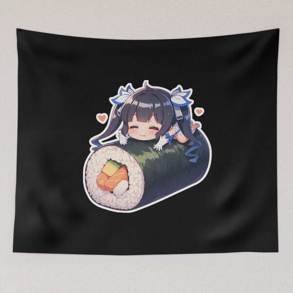 Item preview, Danmachi Hestia Danmachi Chibi Sushi Kawaii Anime Girl designed and sold by CarlosBender.
