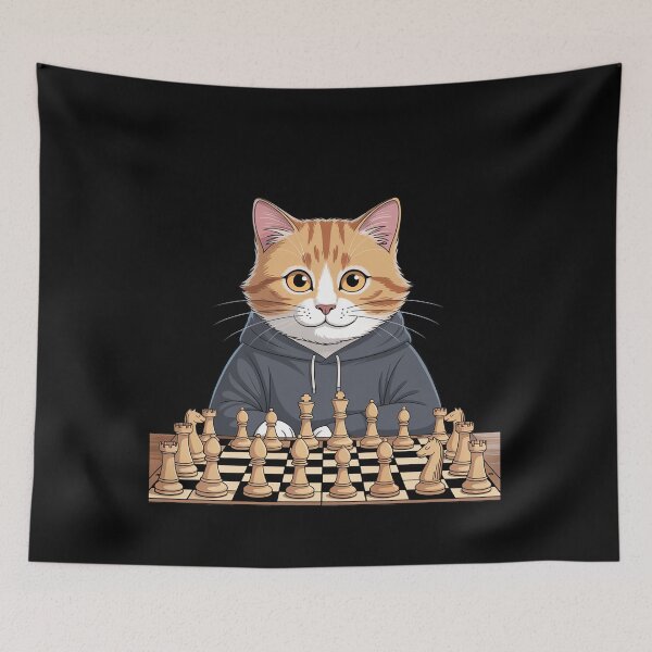 Item preview, Chess Mens, Womens & Kids Cat Chess Player designed and sold by Sandrhaus.