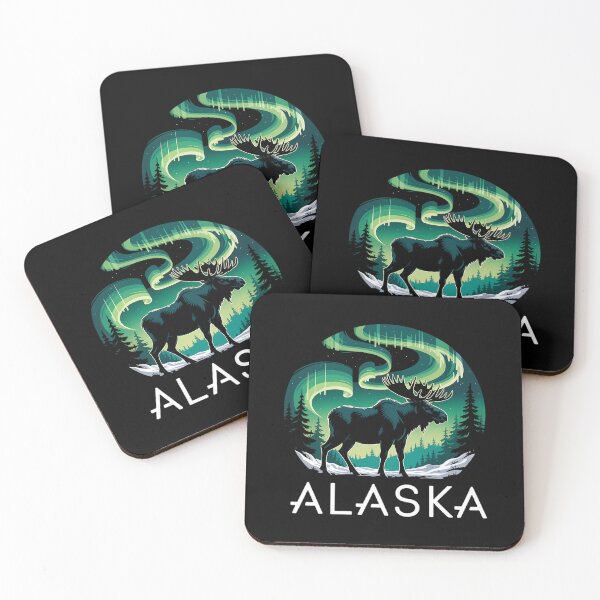 Item preview, Alaska Moose Aurora Borealis Alaskan designed and sold by CruelShadesSt.