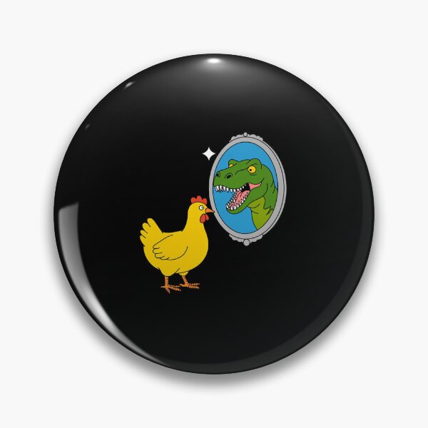 Item preview, Chicken and Rex Mirror Scene for Dino Lovers Fans designed and sold by Sandrhaus.