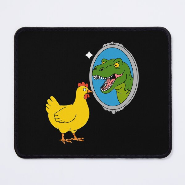 Item preview, Chicken and Rex Mirror Scene for Dino Lovers Fans designed and sold by Sandrhaus.