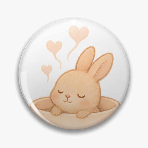 Item preview, Cute bunny cup (with hearts) designed and sold by CraterCat.