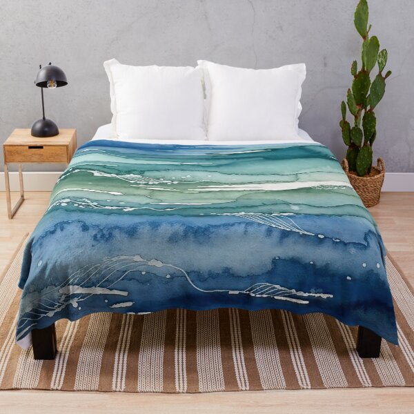 Item preview, Abstract Watercolor Ocean Waves on Sand designed and sold by ChrisButler.