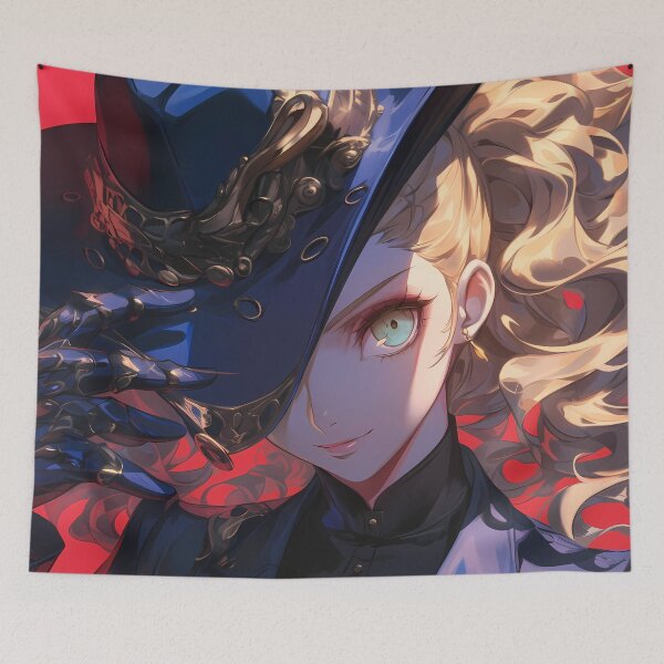 Item preview, Justine Caroline Persona 5 Intense Anime Girl Waifu Mystery With Deep Glare designed and sold by CarlosBender.
