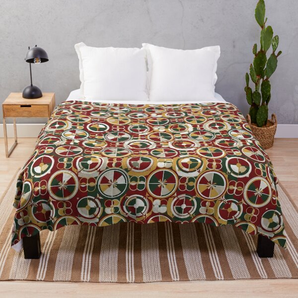Item preview, Luxury Christmas Mosaic Pattern | Mid Century & Art Deco Holiday Design | Red Green Gold Geometric Art for T-Shirts, Stickers, Wall Art, Wrapping Paper & More designed and sold by DesignWorld8.