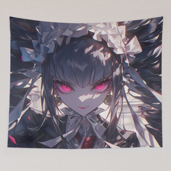 Item preview, Celestia Ludenberg Danganronpa Gothic Anime Girl Waifu Elegance With Fierce Crimson Gaze designed and sold by CarlosBender.