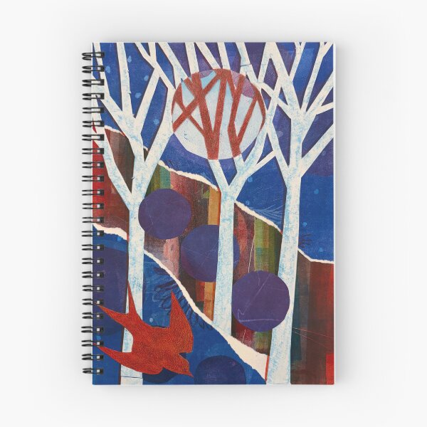 Item preview, Bird in the Forest Graphic Monoprint Collage designed and sold by Norah Gilbert.
