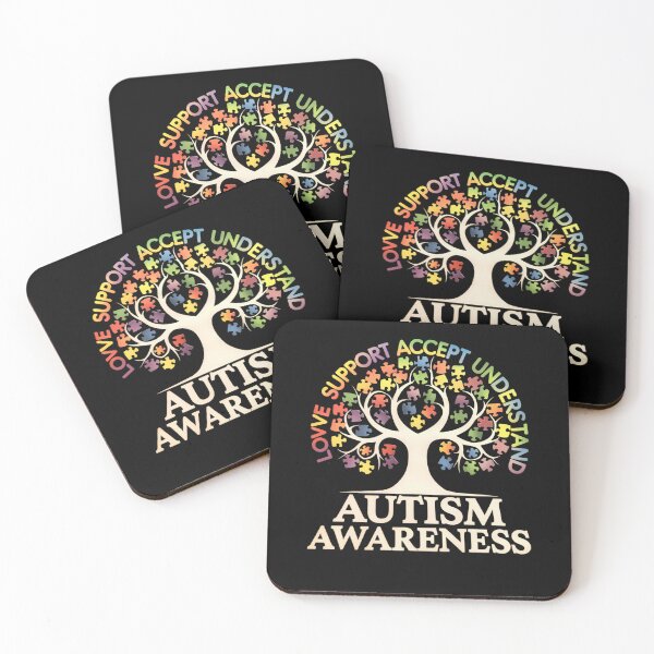 Item preview, LOVE SUPPORT ACCEPT UNDERSTAND AUTISM AWARENESS designed and sold by CruelShadesSt.