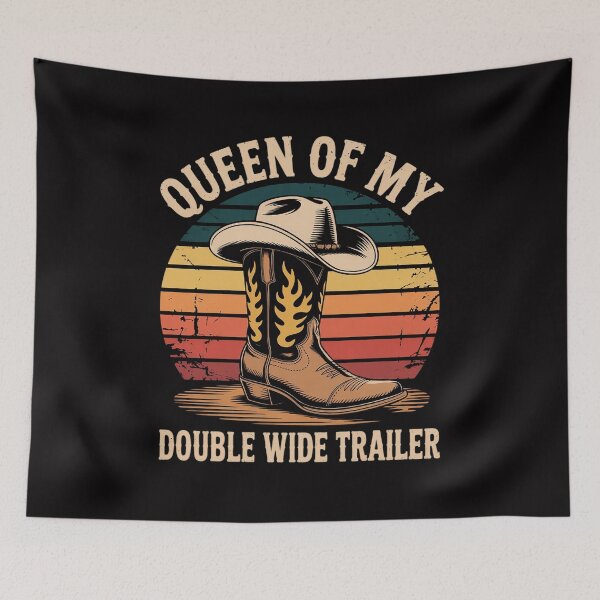 Item preview, Queen Of My Double Wide Trailer Western Riding Horses designed and sold by GalaFunny.