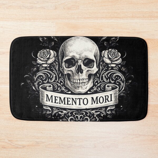 Item preview, Memento Mori Skull – Gothic Baroque Art – Dark Aesthetic Roses Design designed and sold by Mouraludia.