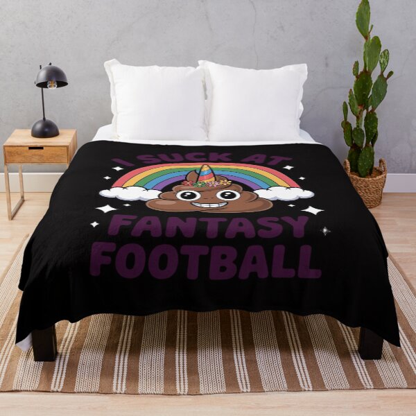 Item preview, I Suck At Fantasy Football Poop Unicorn Pink designed and sold by GalaFunny.