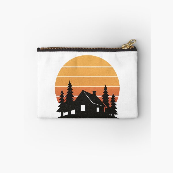 Item preview, Retro Cabin Sunset Silhouette Rustic Nature Artwork designed and sold by Eric’s Creative Corner.