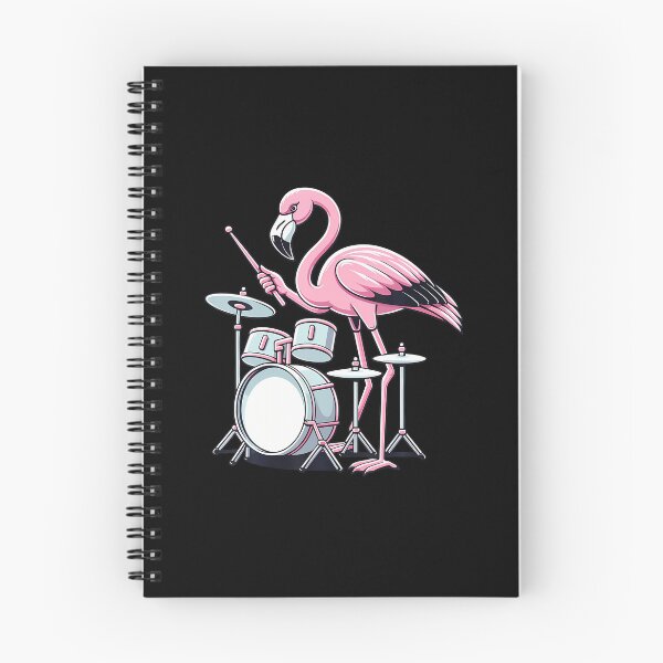 Item preview, Drummer Flamingo Drumming Player Playing Drums Drumset designed and sold by KristinDebra.