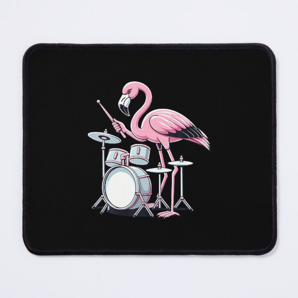 Item preview, Drummer Flamingo Drumming Player Playing Drums Drumset designed and sold by KristinDebra.