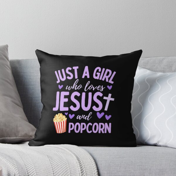 Item preview, Just A Girl Who Loves Jesus And Popcorn Christian Funny designed and sold by AndreaBonnie.
