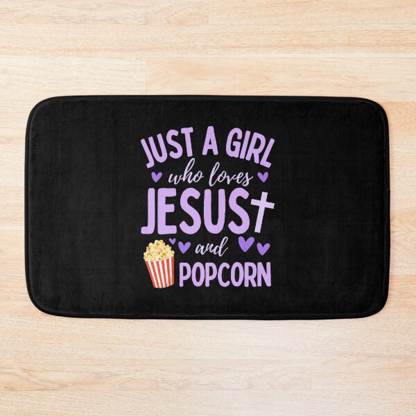 Item preview, Just A Girl Who Loves Jesus And Popcorn Christian Funny designed and sold by AndreaBonnie.