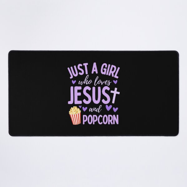 Item preview, Just A Girl Who Loves Jesus And Popcorn Christian Funny designed and sold by AndreaBonnie.