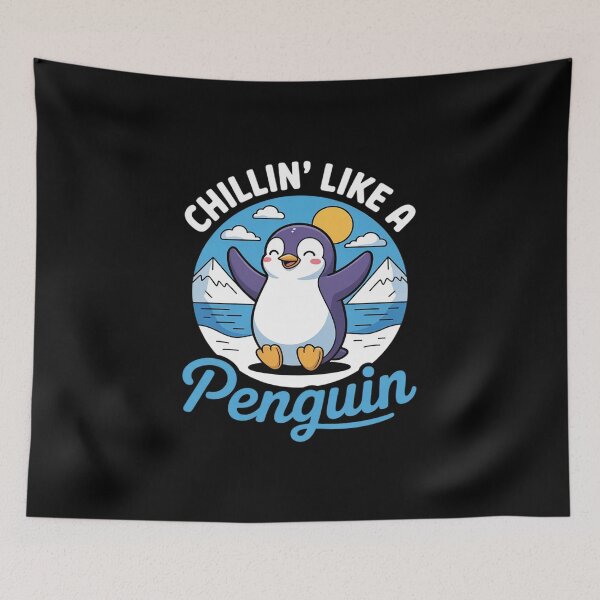 Item preview, Chillin Like A Penguin Cute Bird Animal designed and sold by ryukaizox1.