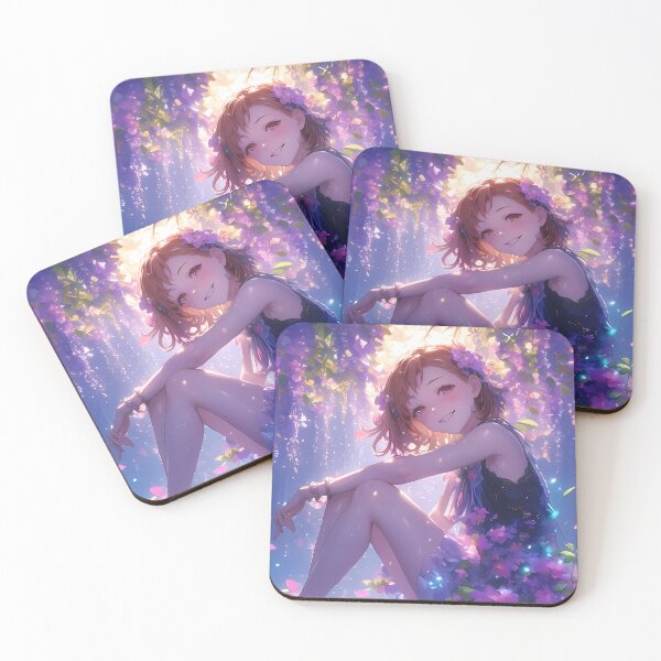 Item preview, Certain Misaka Mikoto Wisteria Moonlight Railgun Fantasy Purple Blossoms Night Energy designed and sold by CarlosBender.