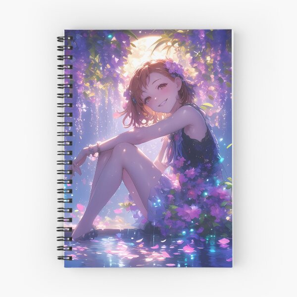 Item preview, Certain Misaka Mikoto Wisteria Moonlight Railgun Fantasy Purple Blossoms Night Energy designed and sold by CarlosBender.