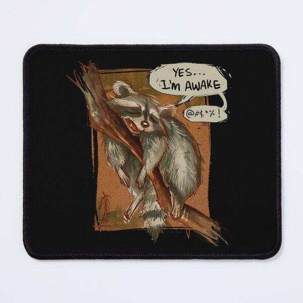 Item preview, Yes I Am Awake- funny raccoon meme designed and sold by DanniDan.