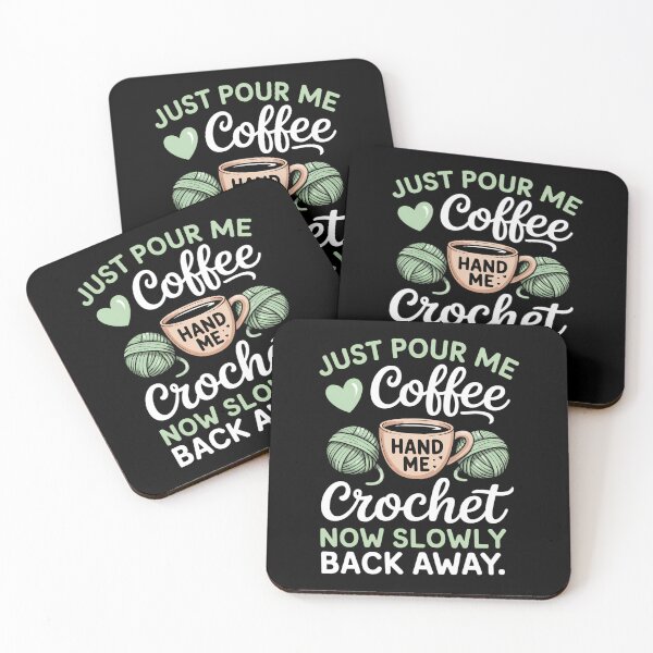 Item preview, Just Pour Me My Coffee Hand Me My Crochet Funny Crocheting designed and sold by CruelShadesSt.