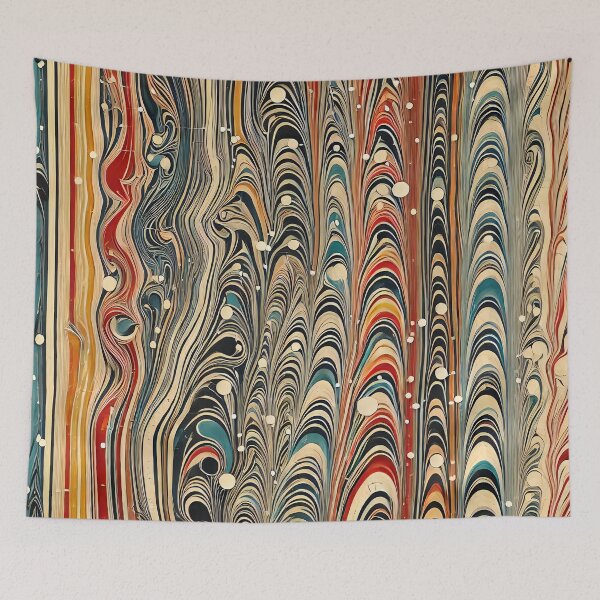 Item preview, Vintage Marbled Paper Pattern Retro Abstract Design designed and sold by PinUpPizzazz.