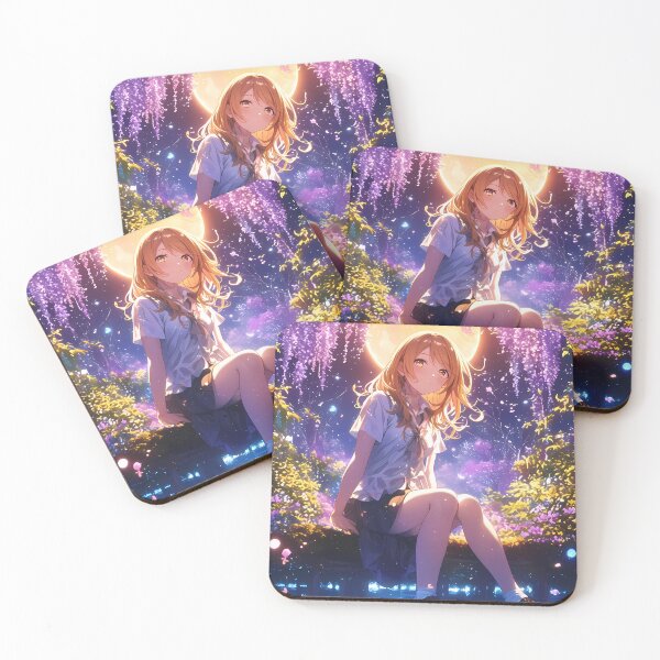 Item preview, Certain Shokuhou Misaki Wisteria Moonlight Anime Girl Fantasy Night Blossom Garden designed and sold by CarlosBender.