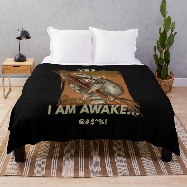 Item preview, Yes I Am Awake- funny raccoon art designed and sold by DanniDan.