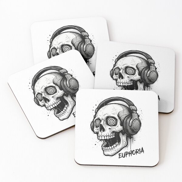 Item preview, Euphoric Hypnotic Skull With Headphones designed and sold by Skulls & Calaveras.