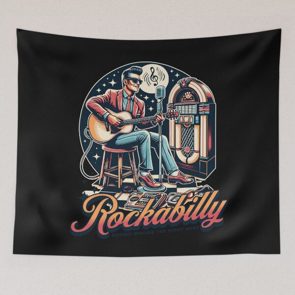 Item preview, Rockabilly Rock n Roll Music Jukebox Boogie-woogie The Night Away designed and sold by scooterbaby.