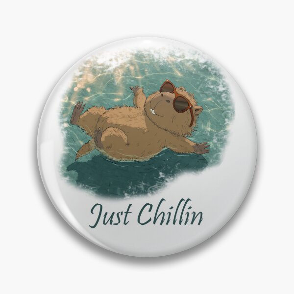 Item preview, Cute Capybara Just Chillin Quote Animal fun designed and sold by countrymouse.