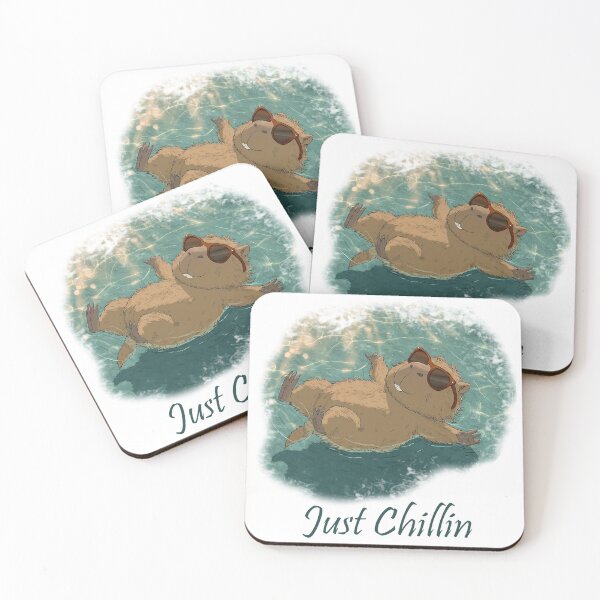 Item preview, Cute Capybara Just Chillin Quote Animal fun designed and sold by countrymouse.