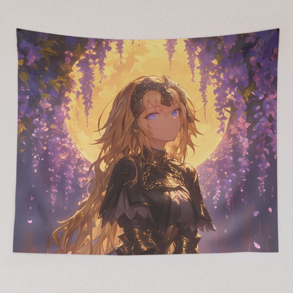 Item preview, Jeanne d Arc Wisteria Moonlight Fate Grand Order Game Anime Girl Fantasy Blossom Night Radiance designed and sold by CarlosBender.