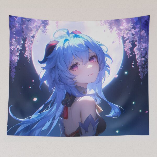 Item preview, Serene Wisteria Ganyu Genshin Impact Game Waifu Moonlit Fantasy designed and sold by CarlosBender.
