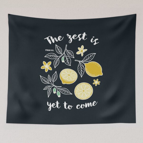 Item preview, Uplifting “The Zest Is Yet to Come” lemon botanical citrus design designed and sold by StrikingIdea.